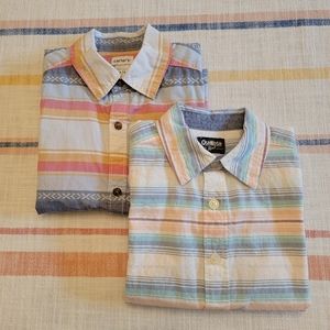 Various Toddler Striped Button-Front Shirt 4T (Lot of 2)
